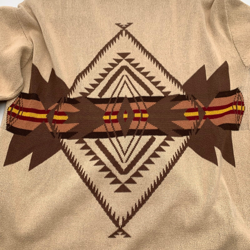 【中古品】【メンズ】 PENDLETON ペンドルトン カーディガン チマヨ ニットカーディガン ベージュ Sサイズ 145-260823-io-17-fuzh 万代Net店