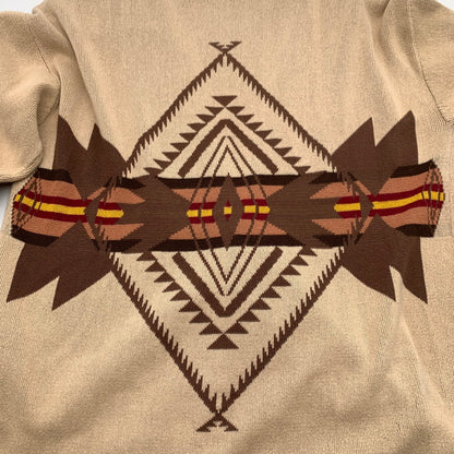 【中古品】【メンズ】 PENDLETON ペンドルトン カーディガン チマヨ ニットカーディガン ベージュ Sサイズ 145-260823-io-17-fuzh 万代Net店