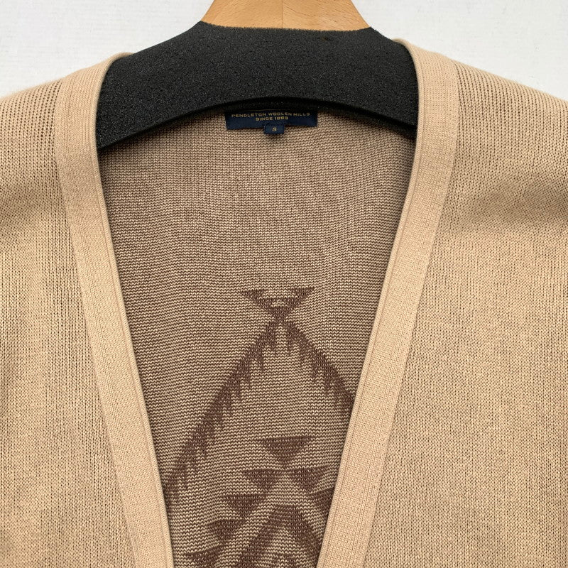 【中古品】【メンズ】 PENDLETON ペンドルトン カーディガン チマヨ ニットカーディガン ベージュ Sサイズ 145-260823-io-17-fuzh 万代Net店