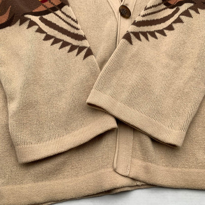 【中古品】【メンズ】 PENDLETON ペンドルトン カーディガン チマヨ ニットカーディガン ベージュ Sサイズ 145-260823-io-17-fuzh 万代Net店