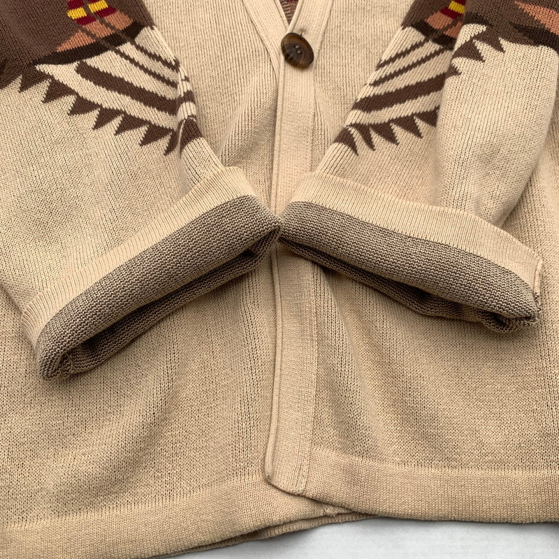 【中古品】【メンズ】 PENDLETON ペンドルトン カーディガン チマヨ ニットカーディガン ベージュ Sサイズ 145-260823-io-17-fuzh 万代Net店