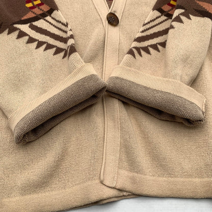 【中古品】【メンズ】 PENDLETON ペンドルトン カーディガン チマヨ ニットカーディガン ベージュ Sサイズ 145-260823-io-17-fuzh 万代Net店