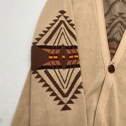 【中古品】【メンズ】 PENDLETON ペンドルトン カーディガン チマヨ ニットカーディガン ベージュ Sサイズ 145-260823-io-17-fuzh 万代Net店