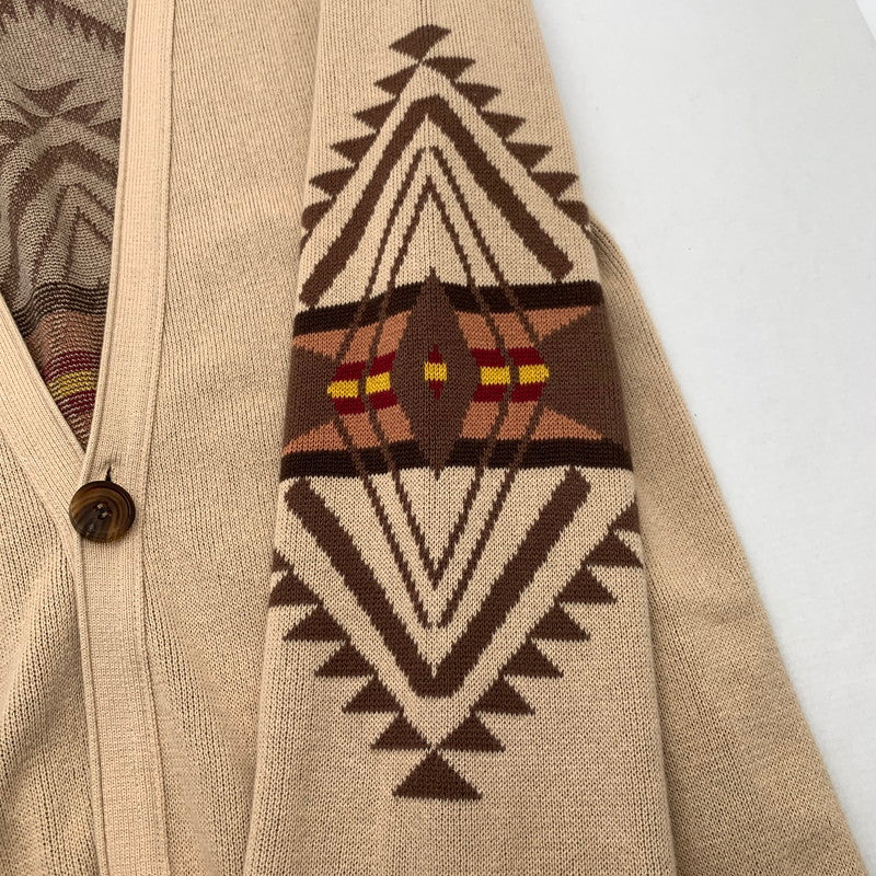 【中古品】【メンズ】 PENDLETON ペンドルトン カーディガン チマヨ ニットカーディガン ベージュ Sサイズ 145-260823-io-17-fuzh 万代Net店