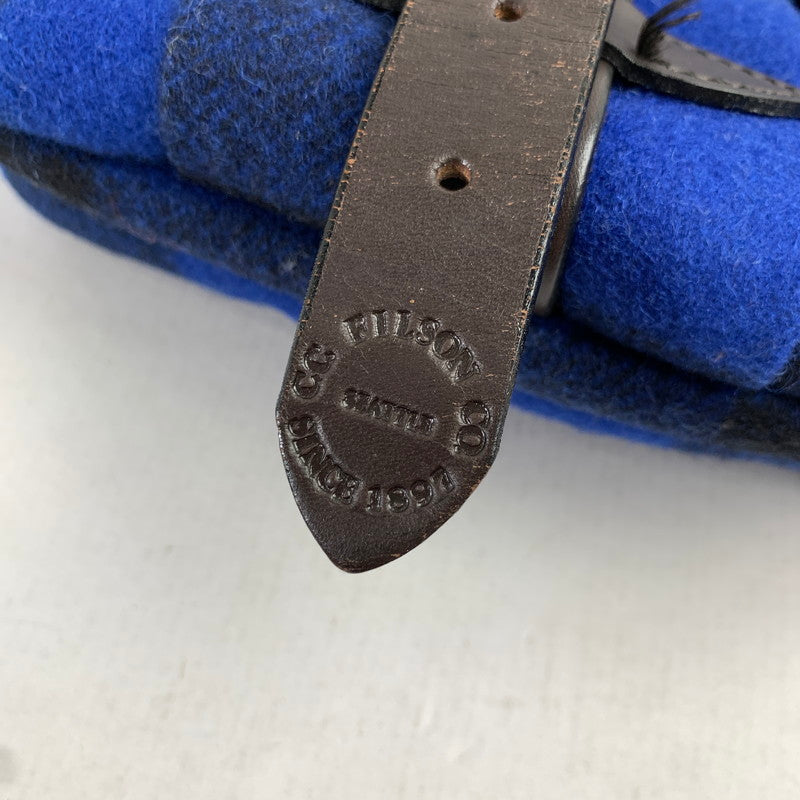 【中古品】【メンズ】 FILSON MACKINAW フィルソン マッキーノ スモール フィールド バッグ チェック BLUE USA製.24オンス カバン ショルダーバッグ かばん 鞄 ※毛玉・使用感あり 188-260822-io-03-fuzh 万代Net店