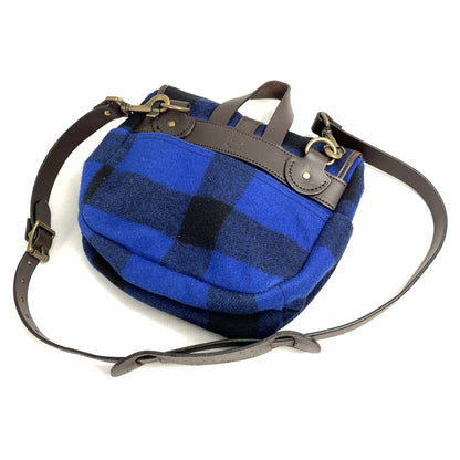 【中古品】【メンズ】 FILSON MACKINAW フィルソン マッキーノ スモール フィールド バッグ チェック BLUE USA製.24オンス カバン ショルダーバッグ かばん 鞄 ※毛玉・使用感あり 188-260822-io-03-fuzh 万代Net店