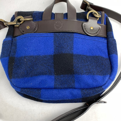【中古品】【メンズ】 FILSON MACKINAW フィルソン マッキーノ スモール フィールド バッグ チェック BLUE USA製.24オンス カバン ショルダーバッグ かばん 鞄 ※毛玉・使用感あり 188-260822-io-03-fuzh 万代Net店