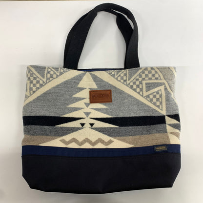 【中古品】【メンズ】 PENDLETON ペンドルトン トートバッグ チマヨ カバン レザーパッチ 188-260917-ny-08-fuzh カラー：ブラック ホワイト 万代Net店
