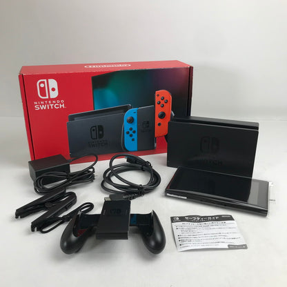 【中古品】 Nintendo Switch ニンテンドー スイッチ 本体 Joy-Con (L) ネオンブルー (R) ネオンレッド 2019モデル ジョイコン・内箱欠品 034-260823-mh-03-fuz 万代Net店