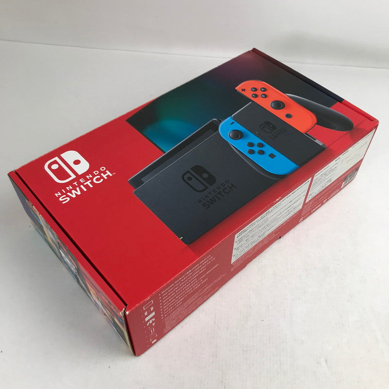 【中古品】 Nintendo Switch ニンテンドー スイッチ 本体 Joy-Con (L) ネオンブルー (R) ネオンレッド 2019モデル ジョイコン・内箱欠品 034-260823-mh-03-fuz 万代Net店