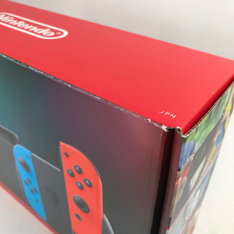 【中古品】 Nintendo Switch ニンテンドー スイッチ 本体 Joy-Con (L) ネオンブルー (R) ネオンレッド 2019モデル ジョイコン・内箱欠品 034-260823-mh-03-fuz 万代Net店