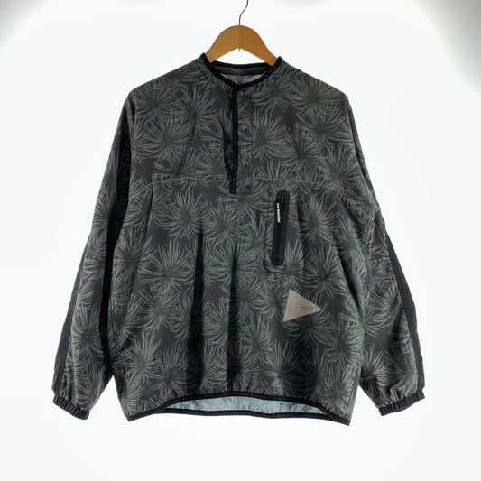 【中古品】【メンズ】 AND WANDER アンドワンダー NYLON JACKET ナイロンジャケット カラーグリーン ボタニカル柄 サイズ3 144-260825-ky-03-fuzh 万代Net店