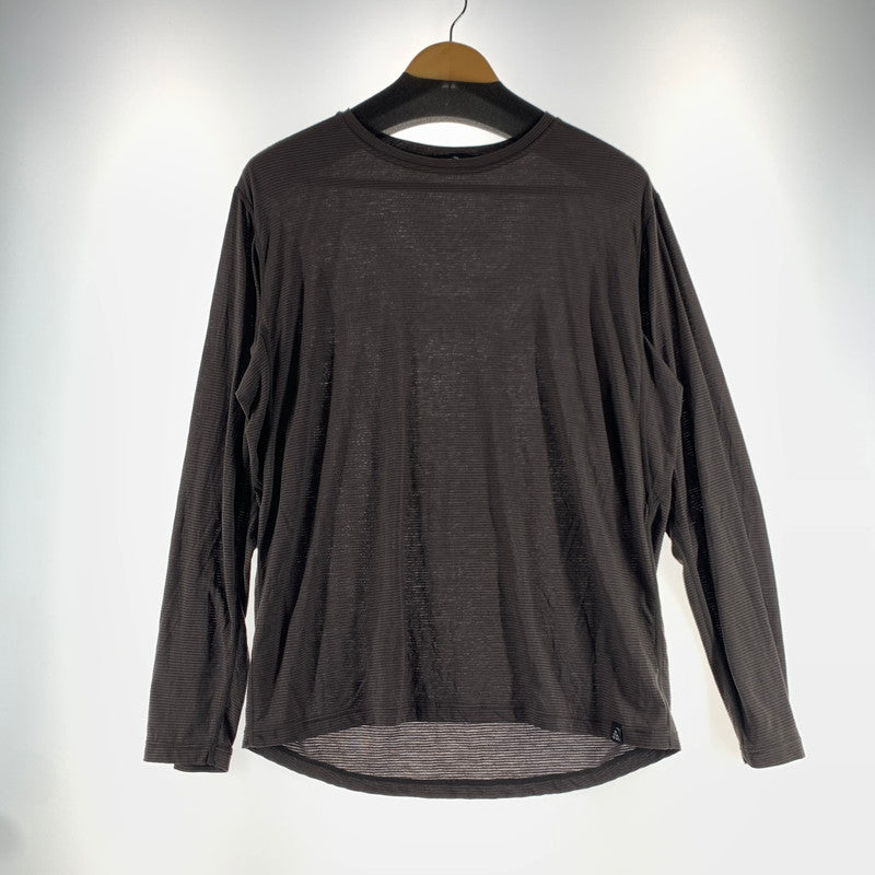 【中古品】【メンズ】 STATIC スタティック 長袖Tシャツ カラー ブラウン ボーダー柄 144-260825-ky-12-fuzh 万代Net店