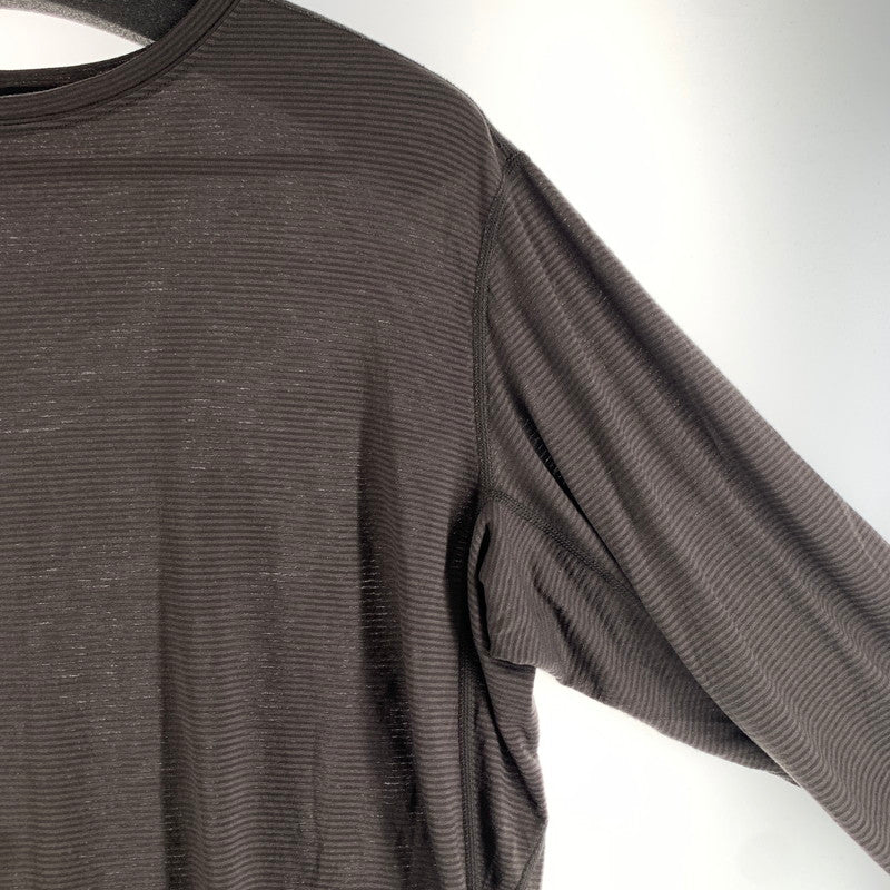 【中古品】【メンズ】 STATIC スタティック 長袖Tシャツ カラー ブラウン ボーダー柄 144-260825-ky-12-fuzh 万代Net店