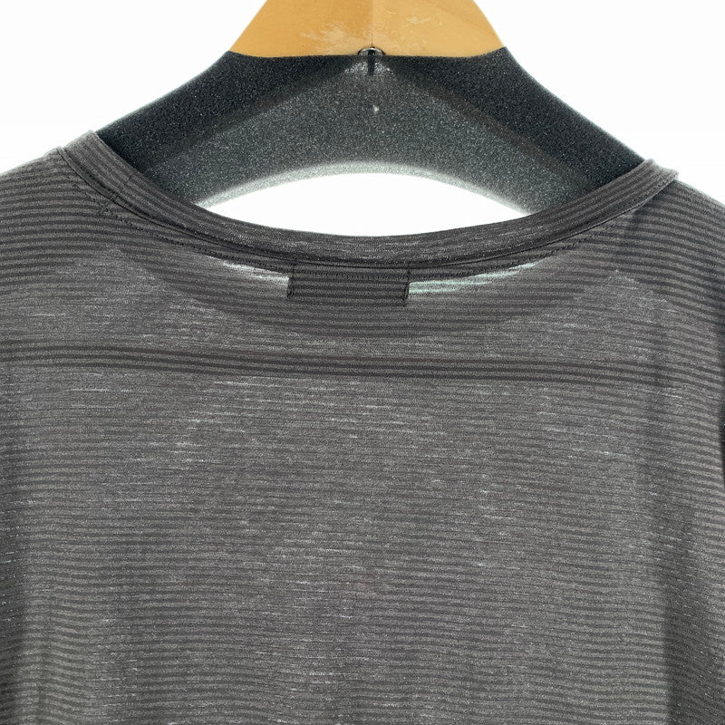 【中古品】【メンズ】 STATIC スタティック 長袖Tシャツ カラー ブラウン ボーダー柄 144-260825-ky-12-fuzh 万代Net店