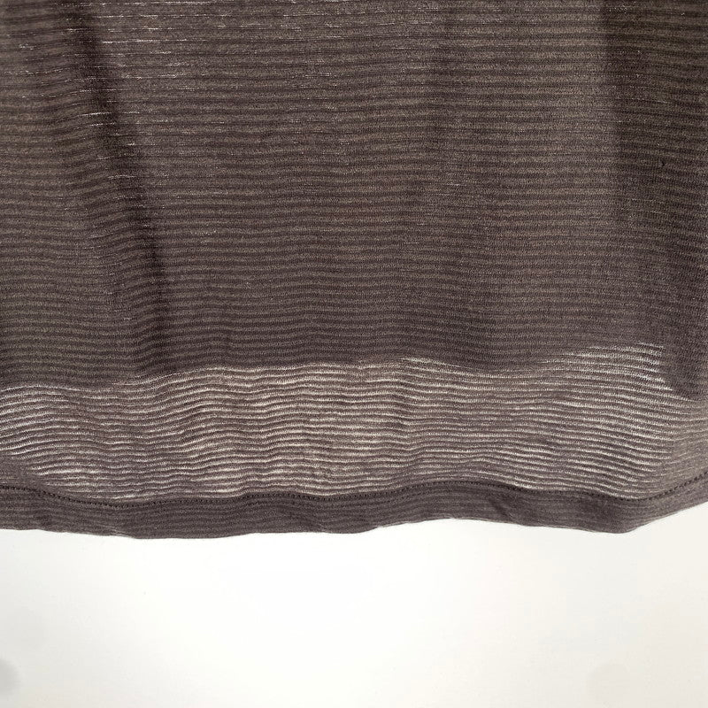【中古品】【メンズ】 STATIC スタティック 長袖Tシャツ カラー ブラウン ボーダー柄 144-260825-ky-12-fuzh 万代Net店