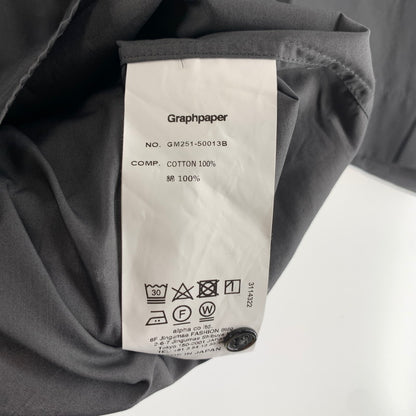 【中古品】【メンズ】 GRAPHPAPER グラフペーパー GM251-50013B OVERSIZED REGULAR COLLAR SHIRT 長袖シャツ カラー チャコールグレー サイズ1 140-260825-ky-10-fuzh 万代Net店