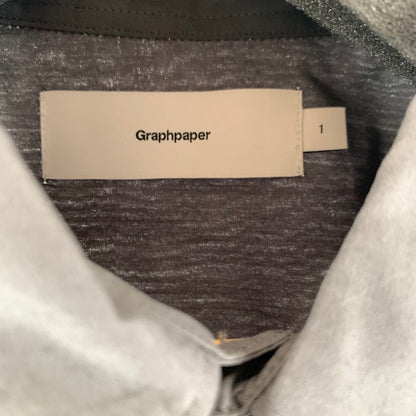 【中古品】【メンズ】 GRAPHPAPER グラフペーパー GM251-50013B OVERSIZED REGULAR COLLAR SHIRT 長袖シャツ カラー チャコールグレー サイズ1 140-260825-ky-10-fuzh 万代Net店