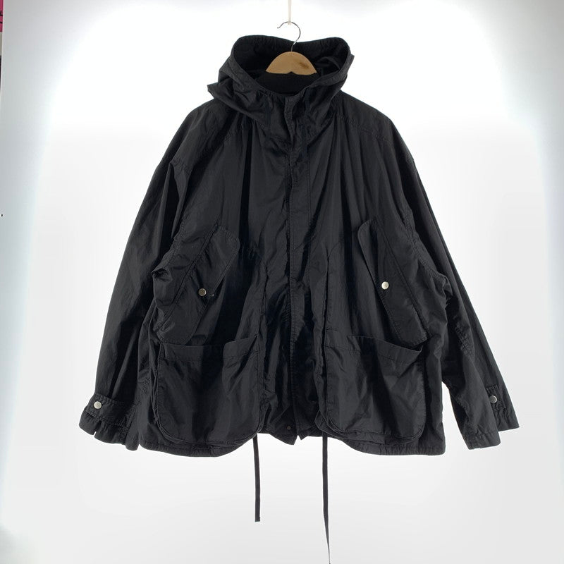 【中古品】【メンズ】 ANCELLM アンセルム ANC-SH91 HOODED FIELD SHIRT JACKET カラーブラック サイズ2 140-260825-ky-04-fuzh 万代Net店