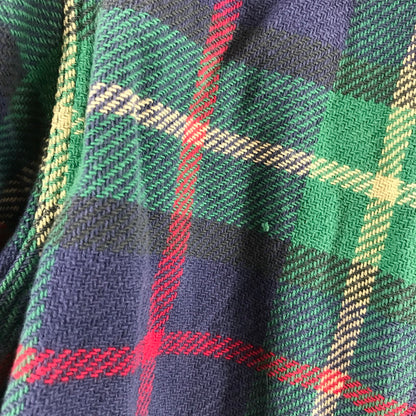【中古品】【メンズ】 RALPH LAUREN ラルフローレン 80年代 ネルシャツ チェックシャツ グリーンチェック Sサイズ ※ボタン糸緩め・ほつれ・白い汚れあり 145-260830-io-40-fuzh 万代Net店