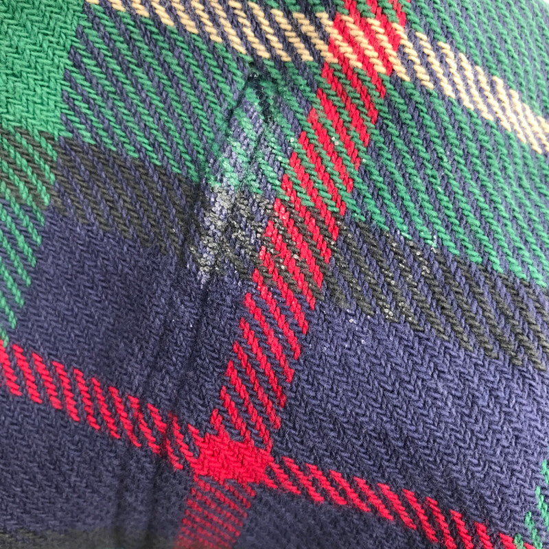【中古品】【メンズ】 RALPH LAUREN ラルフローレン 80年代 ネルシャツ チェックシャツ グリーンチェック Sサイズ ※ボタン糸緩め・ほつれ・白い汚れあり 145-260830-io-40-fuzh 万代Net店