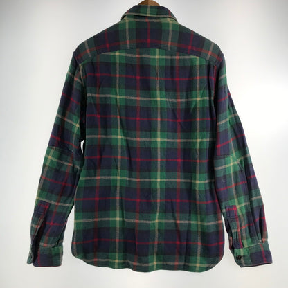 【中古品】【メンズ】 RALPH LAUREN ラルフローレン 80年代 ネルシャツ チェックシャツ グリーンチェック Sサイズ ※ボタン糸緩め・ほつれ・白い汚れあり 145-260830-io-40-fuzh 万代Net店