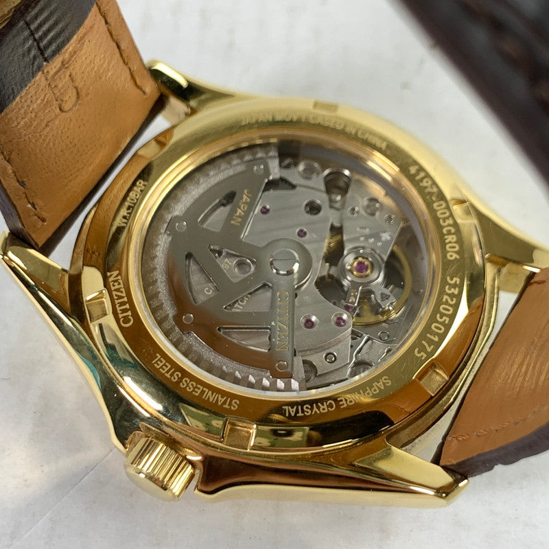 【中古品】【メンズ】 CITIZEN シチズン 4197-003CR06 自動巻き腕時計 時計 箱付属 ※フェイスに汚れ・使用感あり 197-260829-io-11-fuzh 万代Net店