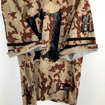 【中古品】【メンズ】 TIGHTBOOTH タイトブース FOOTBALL SHIRT フットボールシャツ CAMO カモフラージュ 迷彩柄 Lサイズ ※ほつれ・傷跡あり 142-260830-io-10-fuzh 万代Net店