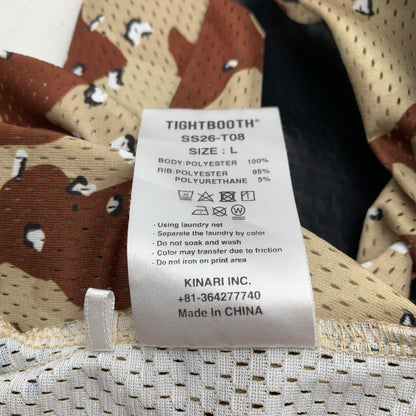 【中古品】【メンズ】 TIGHTBOOTH タイトブース FOOTBALL SHIRT フットボールシャツ CAMO カモフラージュ 迷彩柄 Lサイズ ※ほつれ・傷跡あり 142-260830-io-10-fuzh 万代Net店