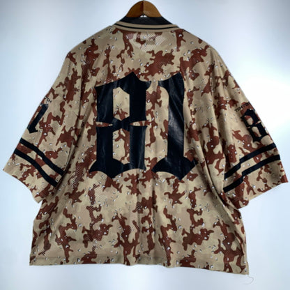 【中古品】【メンズ】 TIGHTBOOTH タイトブース FOOTBALL SHIRT フットボールシャツ CAMO カモフラージュ 迷彩柄 Lサイズ ※ほつれ・傷跡あり 142-260830-io-10-fuzh 万代Net店