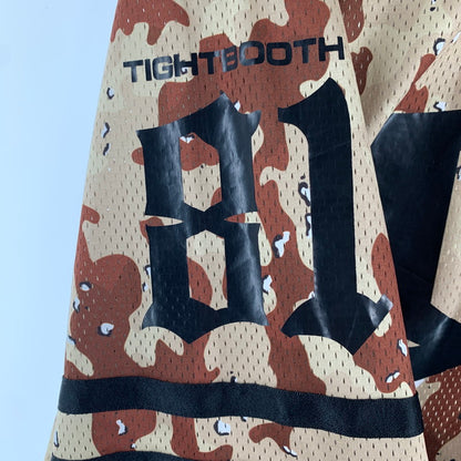 【中古品】【メンズ】 TIGHTBOOTH タイトブース FOOTBALL SHIRT フットボールシャツ CAMO カモフラージュ 迷彩柄 Lサイズ ※ほつれ・傷跡あり 142-260830-io-10-fuzh 万代Net店