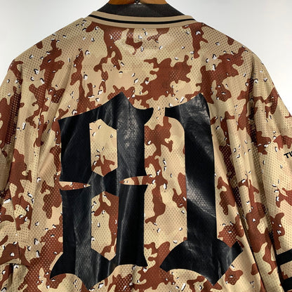 【中古品】【メンズ】 TIGHTBOOTH タイトブース FOOTBALL SHIRT フットボールシャツ CAMO カモフラージュ 迷彩柄 Lサイズ ※ほつれ・傷跡あり 142-260830-io-10-fuzh 万代Net店