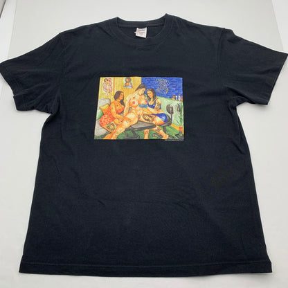 【中古品】【メンズ】 EXODUS×TATTOO STUDIO LIFE エクソダス タトゥー スタジオライフ 半袖Tシャツ BLACK Lサイズ ※白いスレ・ほつれあり 142-260830-io-13-fuzh カラー：ブラック 万代Net店