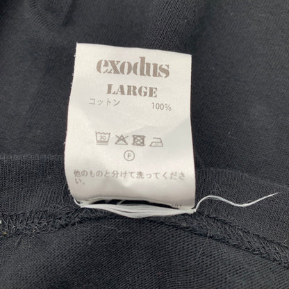 【中古品】【メンズ】 EXODUS×TATTOO STUDIO LIFE エクソダス タトゥー スタジオライフ 半袖Tシャツ BLACK Lサイズ ※白いスレ・ほつれあり 142-260830-io-13-fuzh カラー：ブラック 万代Net店