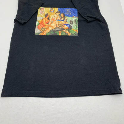 【中古品】【メンズ】 EXODUS×TATTOO STUDIO LIFE エクソダス タトゥー スタジオライフ 半袖Tシャツ BLACK Lサイズ ※白いスレ・ほつれあり 142-260830-io-13-fuzh カラー：ブラック 万代Net店