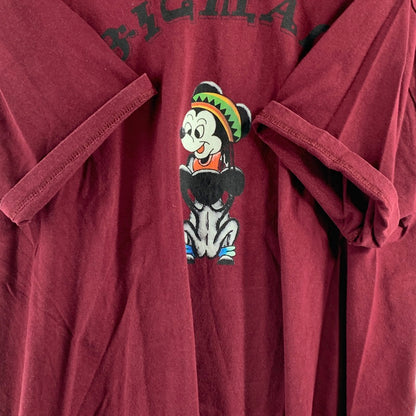 【中古品】【メンズ】 EXODUS×MICKEY MOUSE エクソダス ミッキーマウス 半袖Tシャツ RED XLサイズ ※穴あり 142-260830-io-11-fuzh カラー：レッド 万代Net店