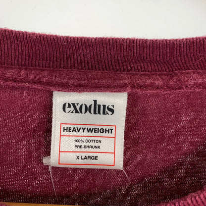 【中古品】【メンズ】 EXODUS×MICKEY MOUSE エクソダス ミッキーマウス 半袖Tシャツ RED XLサイズ ※穴あり 142-260830-io-11-fuzh カラー：レッド 万代Net店