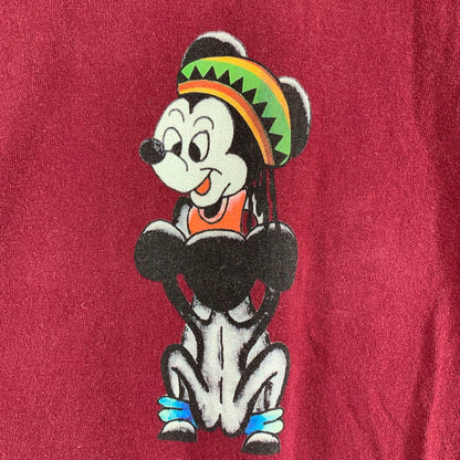 【中古品】【メンズ】 EXODUS×MICKEY MOUSE エクソダス ミッキーマウス 半袖Tシャツ RED XLサイズ ※穴あり 142-260830-io-11-fuzh カラー：レッド 万代Net店