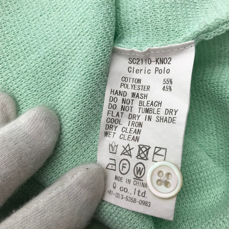 【中古品】【メンズ】 SON OF THE CHEESE サノバチーズ CLERIC POLO クレリックポロシャツ GREEN Lサイズ ※ほつれ・汚れあり 140-260830-io-42-fuzh カラー：グリーン 万代Net店