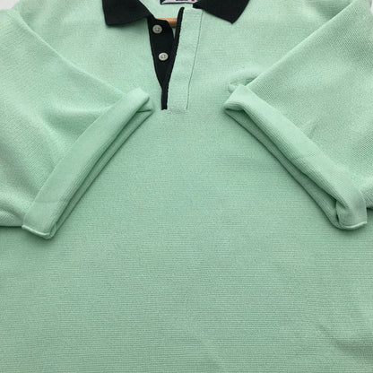 【中古品】【メンズ】 SON OF THE CHEESE サノバチーズ CLERIC POLO クレリックポロシャツ GREEN Lサイズ ※ほつれ・汚れあり 140-260830-io-42-fuzh カラー：グリーン 万代Net店