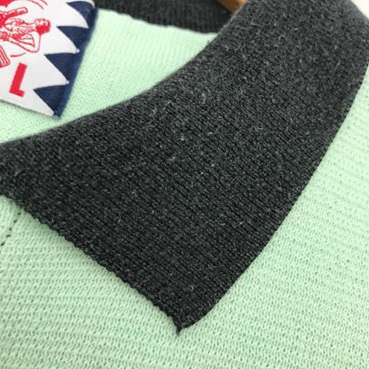 【中古品】【メンズ】 SON OF THE CHEESE サノバチーズ CLERIC POLO クレリックポロシャツ GREEN Lサイズ ※ほつれ・汚れあり 140-260830-io-42-fuzh カラー：グリーン 万代Net店