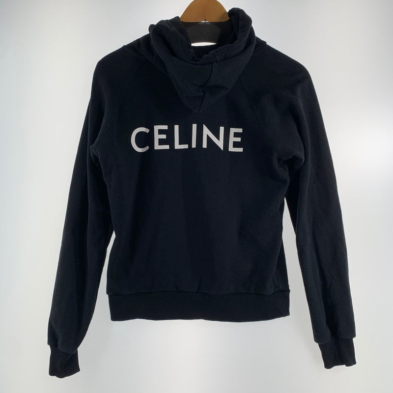 【中古品】【メンズ】 CELINE セリーヌ 2Y006917G バックロゴプリントフーディ パーカー BLACK Sサイズ ※使用感・シミあり 141-260830-io-09-fuzh カラー：ブラック 万代Net店