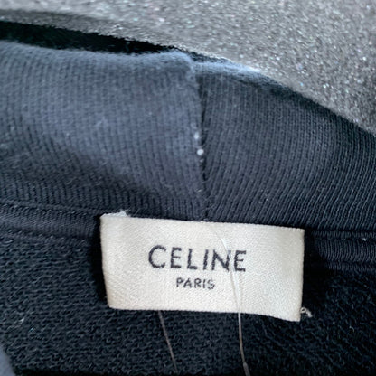 【中古品】【メンズ】 CELINE セリーヌ 2Y006917G バックロゴプリントフーディ パーカー BLACK Sサイズ ※使用感・シミあり 141-260830-io-09-fuzh カラー：ブラック 万代Net店
