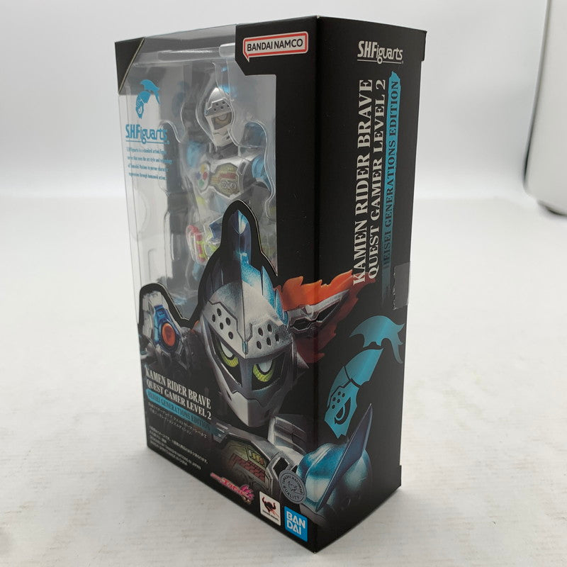 【中古品】 未開封 仮面ライダーエグゼイド S.H.Figuarts 仮面ライダーブレイブ クエストゲーマーレベル2 平成ジェネレーションズエディション フィギュア ※箱破れ 044-260909-io-45-fuzh 万代Net店