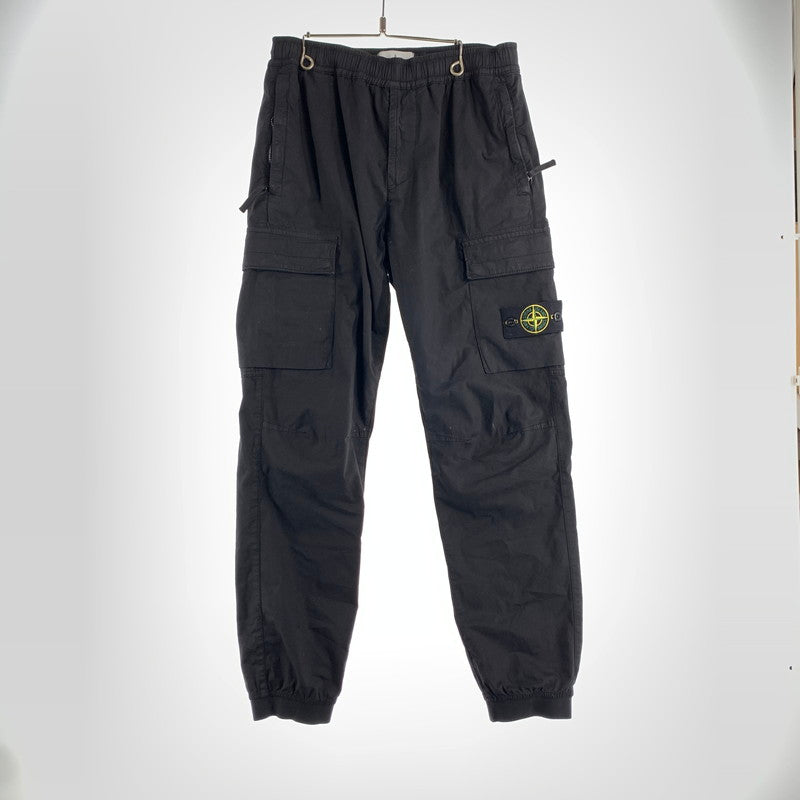 【中古品】【メンズ】 STONE ISLAND ストーンアイランド K2S153100031S0010 国内正規 カーゴ ジャガーパンツ ズボン 長ズボン パンツ 30インチ ""BLACK"" ※汚れあり 152-260829-io-01-fuzh カラー：ブラック 万代Net店