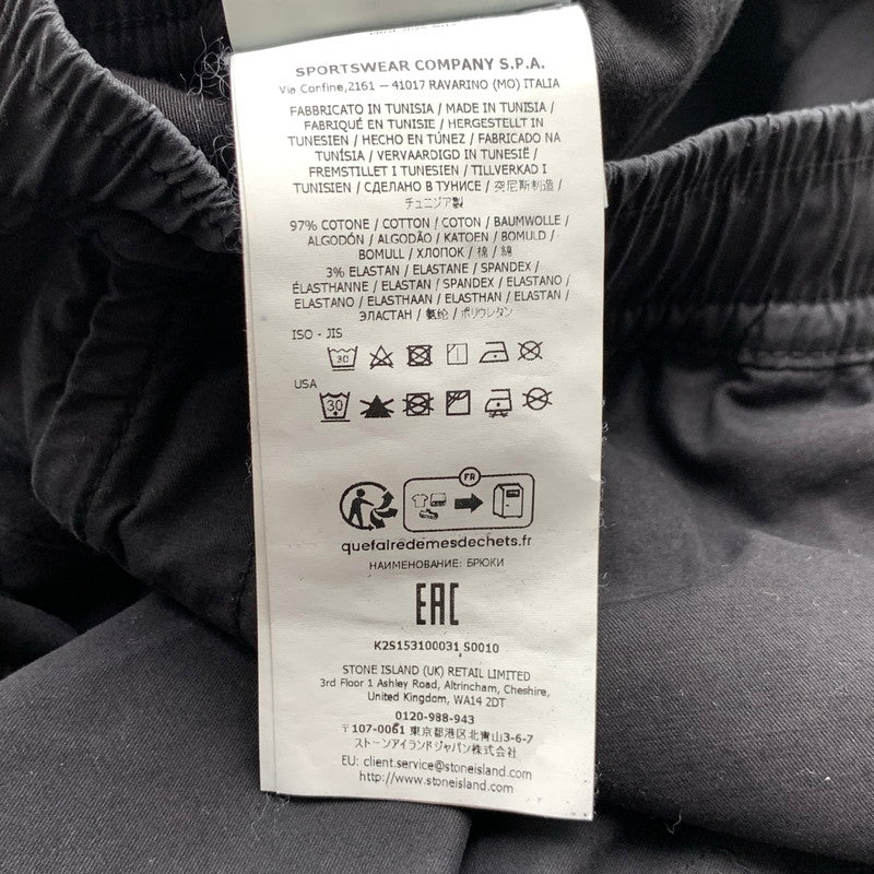 【中古品】【メンズ】 STONE ISLAND ストーンアイランド K2S153100031S0010 国内正規 カーゴ ジャガーパンツ ズボン 長ズボン パンツ 30インチ ""BLACK"" ※汚れあり 152-260829-io-01-fuzh カラー：ブラック 万代Net店