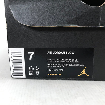 【中古品】【メンズ】 NIKE ナイキ 553558-127 AIRJORDAN 1 LOW エアジョーダン1 ロー スニーカー シューズ 靴 160-260829-mh-01-fuzh サイズ：25cm カラー：黄・黒・白 万代Net店