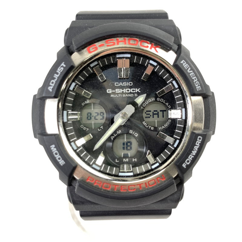 【中古品】【メンズ】 G-SHOCK ジーショック GAW-100 BLACK ウォーツ 本体のみ 腕時計 時計 ※汚れ・スレあり 196-260829-io-10-fuzh カラー：ブラック 万代Net店