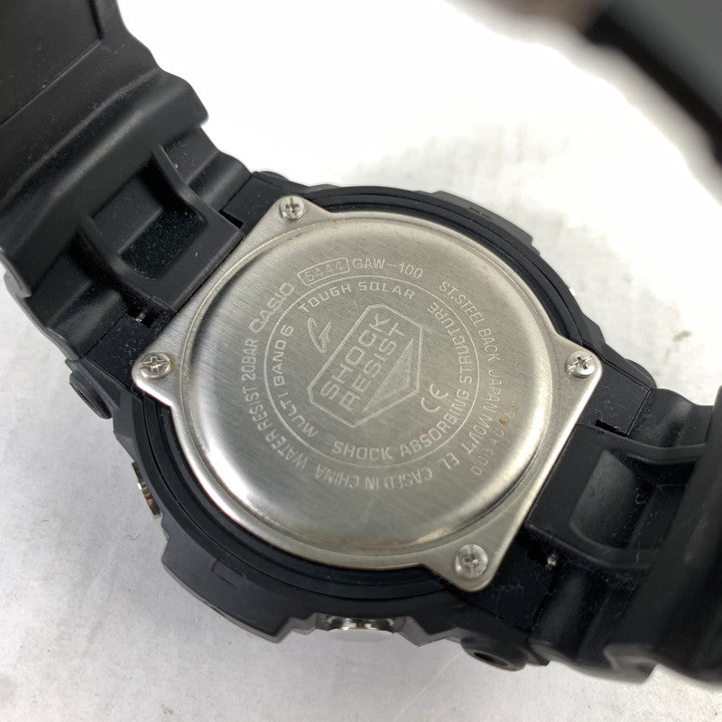 【中古品】【メンズ】 G-SHOCK ジーショック GAW-100 BLACK ウォーツ 本体のみ 腕時計 時計 ※汚れ・スレあり 196-260829-io-10-fuzh カラー：ブラック 万代Net店