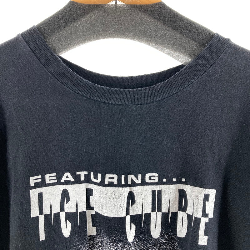 【中古品】【メンズ】 ICE CUBE アイス・キューブ 90S"GETS DOWN WITH THE GREATEST MC’S IN RAP"TEE BLACK SIZE:XXL 145-260828-ky-09-fuzh 万代Net店